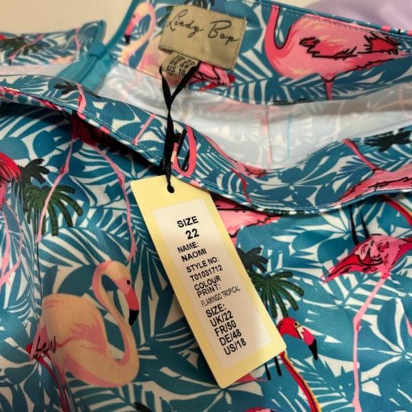 Lindy Bop Naomi Flamingo Skirt UK 22 - Picture 6 of 6